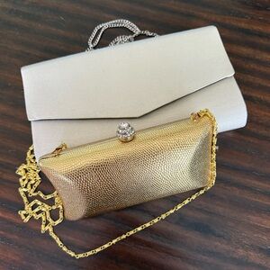 Elegant Gold and Champagne Clutch Set